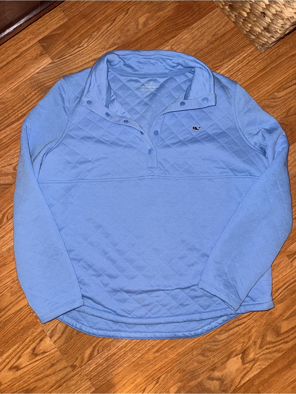 Vineyard Vines Quilted Pullover in Sky Blue